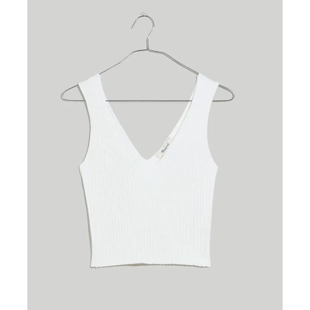 Madewell $60 Sweater Tank in White Size XL NJ822